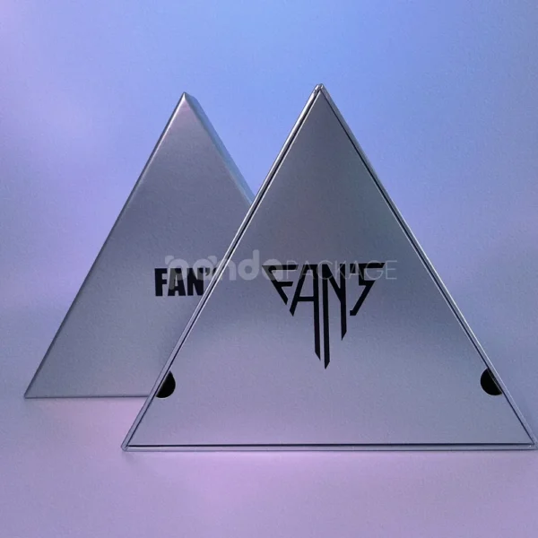 Silver Rigid Triangle Box with Lift-off Lid