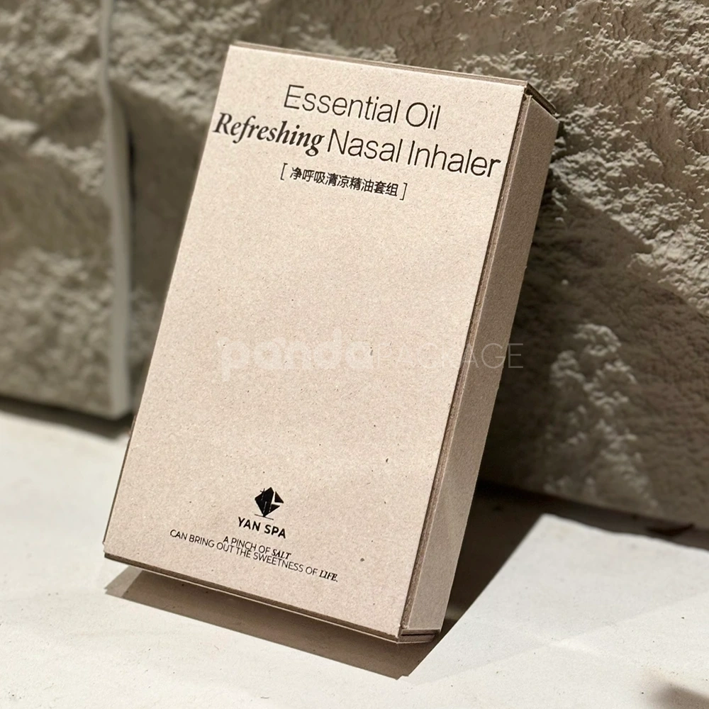 Eco-friendly kraft rigid box with die-cut paper insert