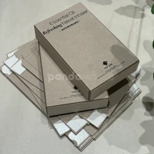 Eco-friendly kraft rigid box with die-cut paper insert