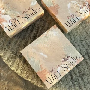 Luxury rigid box with pastel abstract texture