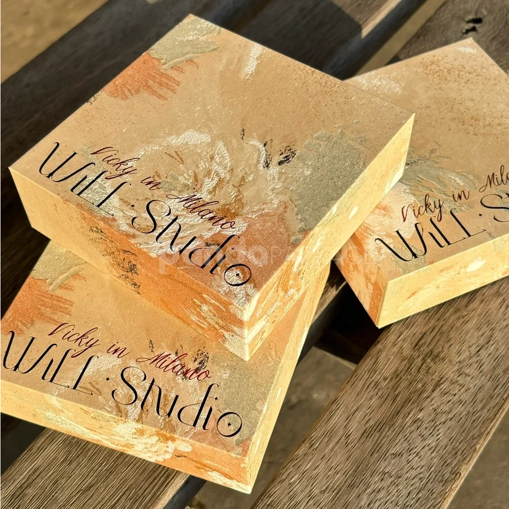 Luxury rigid box with pastel abstract texture