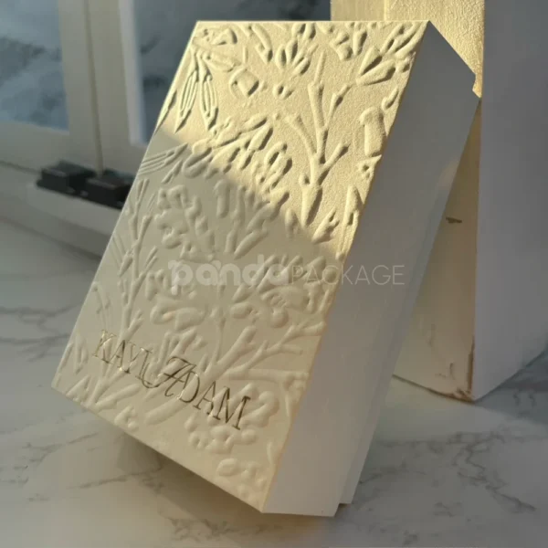 Ivory Embossed Two-Piece Paperboard Gift Box