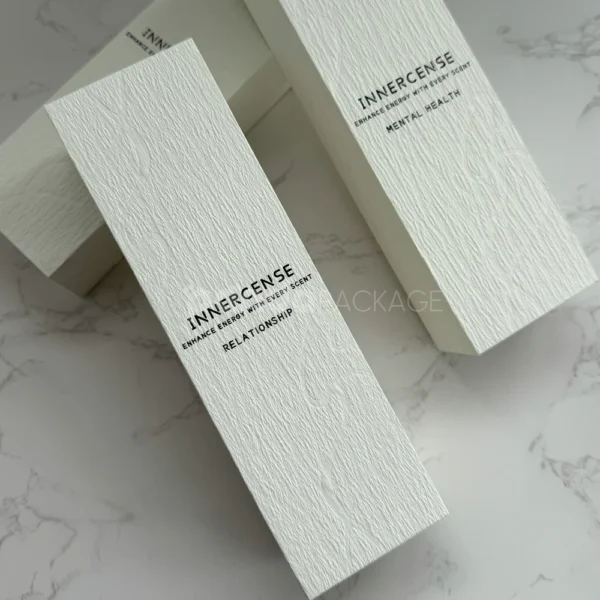 Ivory Textured Rigid Drawer Box with Embossed Finish