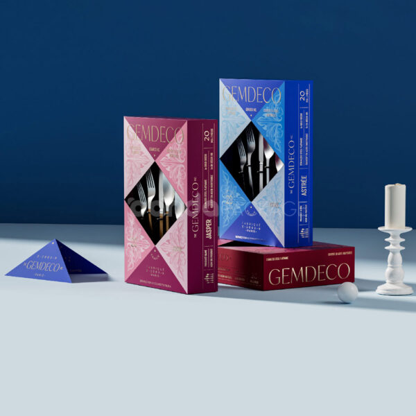 Windowed Folding Paperboard Box with Foil Accents