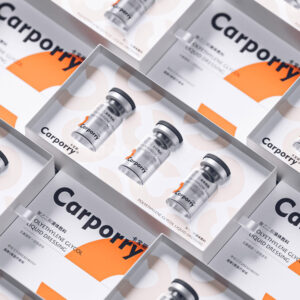 white and orange rigid drawer box with plastic insert for bottle packaging