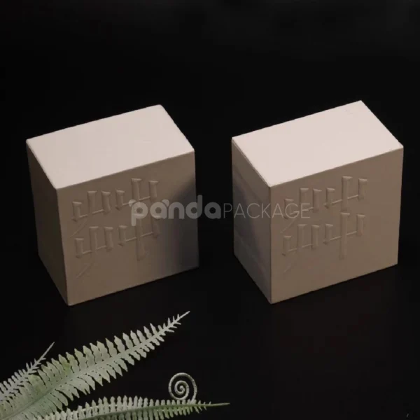 Beige Lift-Off Rigid Box with Blind Debossing