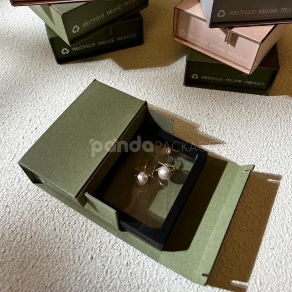 Green Eco-Friendly Foldable Drawer Box with Printing