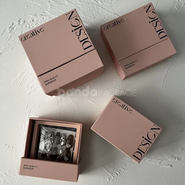 Pink Rigid Drawer Box with Modern Typography Design