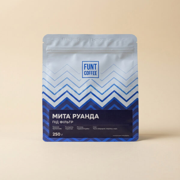 Reusable Zippered Blue Stand-Up Coffee Bag Pouch