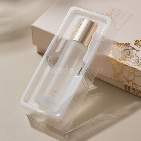 Clear Plastic Tray Insert for Cosmetic Bottle Packaging Display