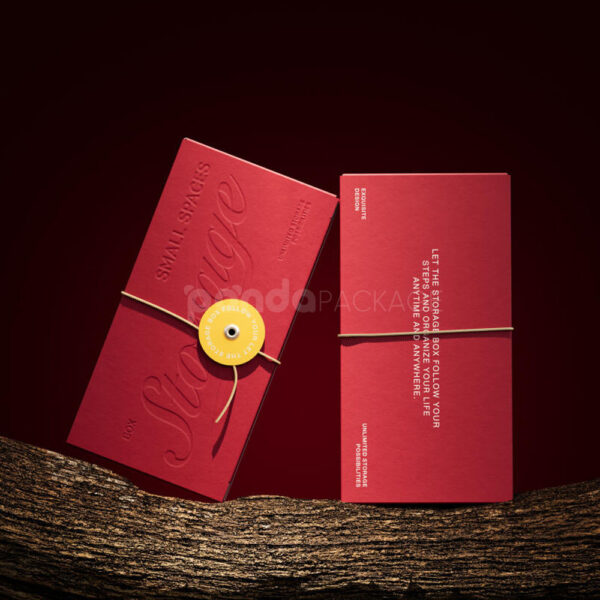 Luxury Embossed Triangle Paperboard Box with String Closure