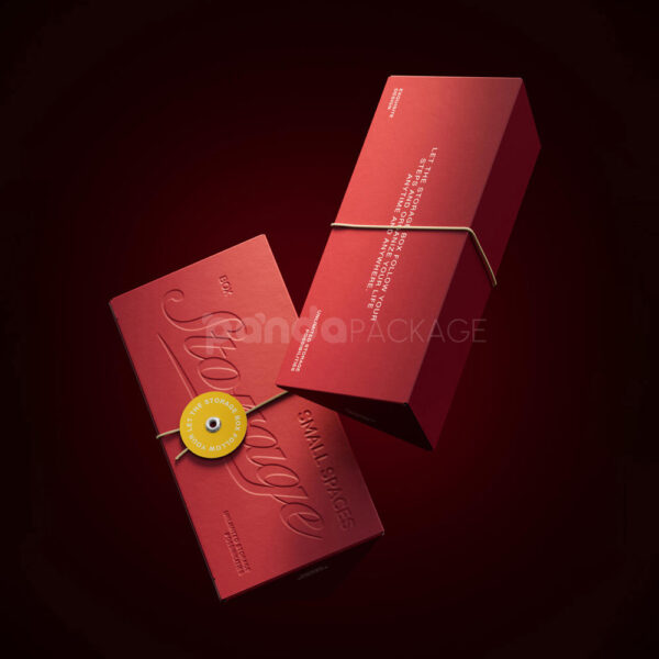 Luxury Embossed Triangle Paperboard Box with String Closure
