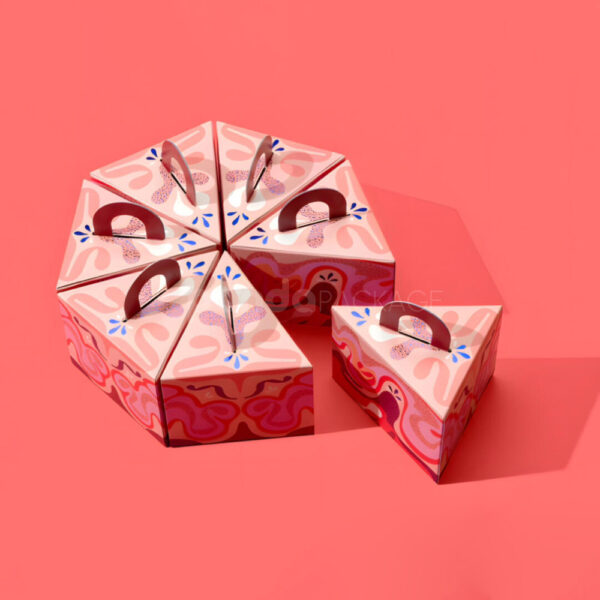 Creative Triangle Foldable Paperboard Box with Handle