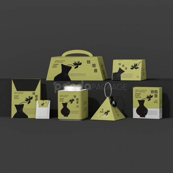 Colorful Trapezoid Box with Sturdy Paper Handle