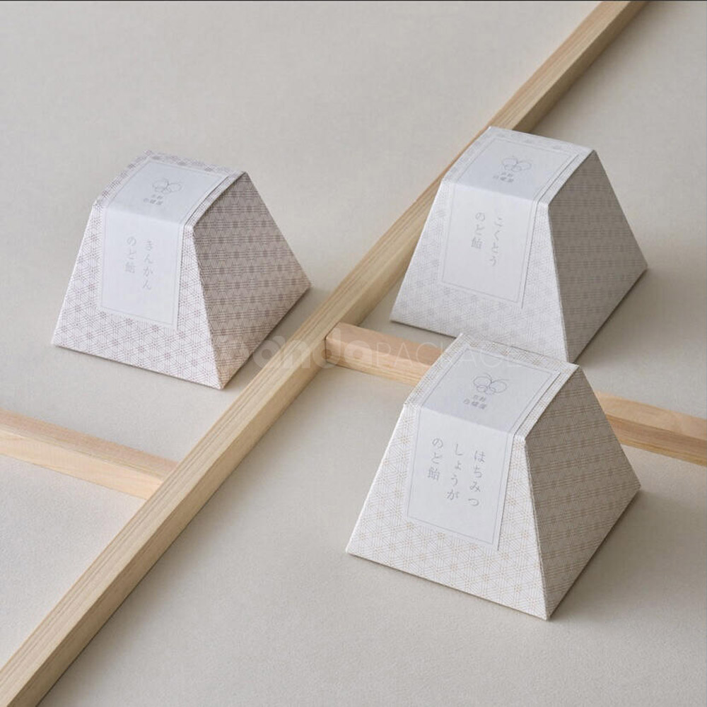 eco-friendly trapezoid paperboard box with label design