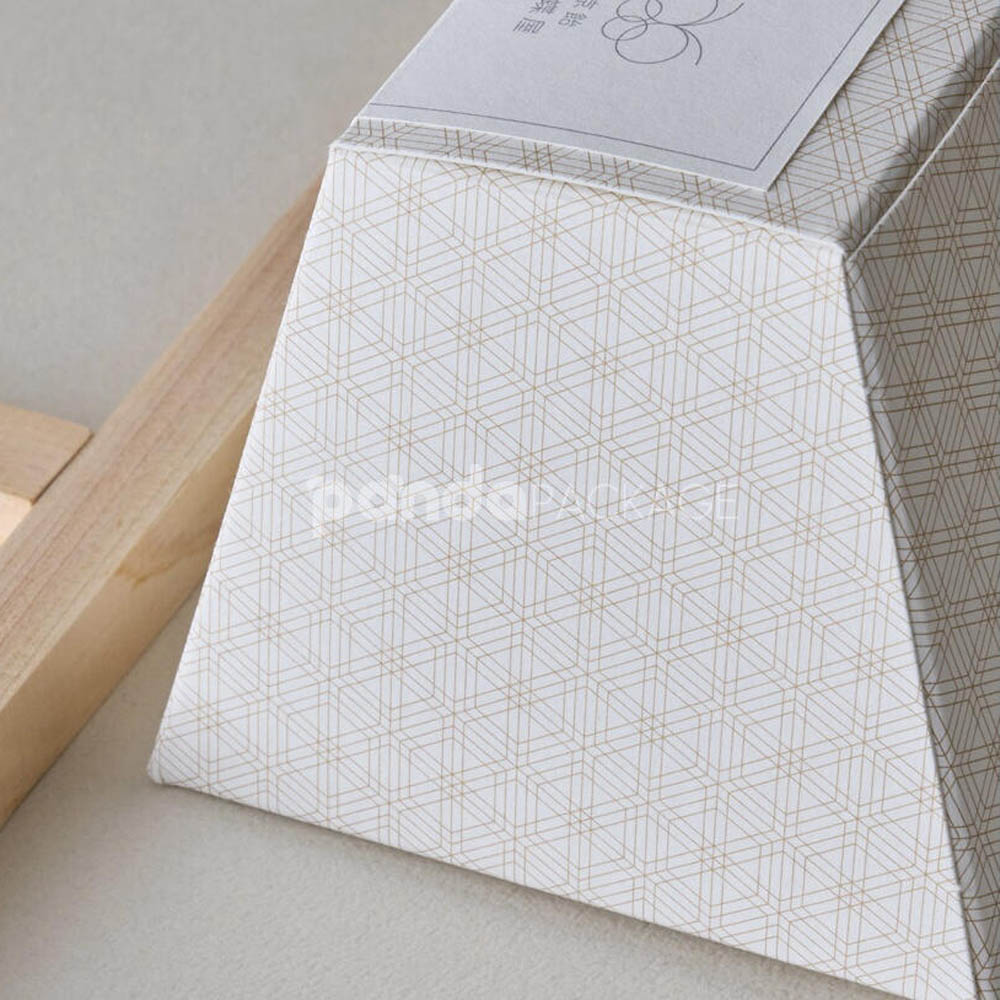 eco-friendly trapezoid paperboard box with label design