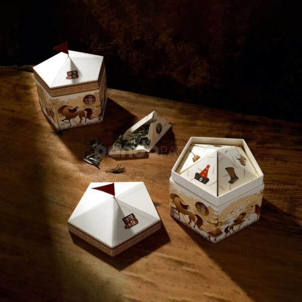 Custom Printed Pentagon Box for Creative Tea Packaging Design