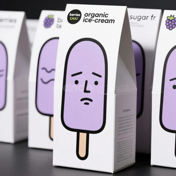 Carton Style Pentagon Box for Organic Ice Cream Packaging