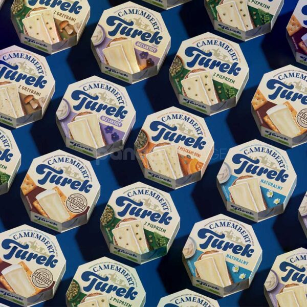 Custom Octagon Box for Camembert Cheese Retail Packaging