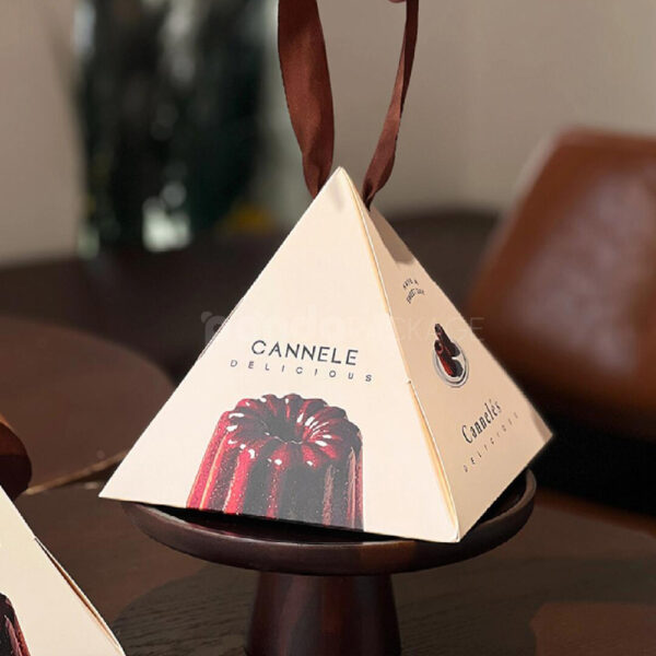 Stylish Pyramid Box Packaging for Desserts and Sweet Treats