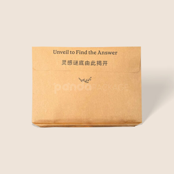 Printed Kraft Paper Mailer Bag with Fold-Over Flap Closure
