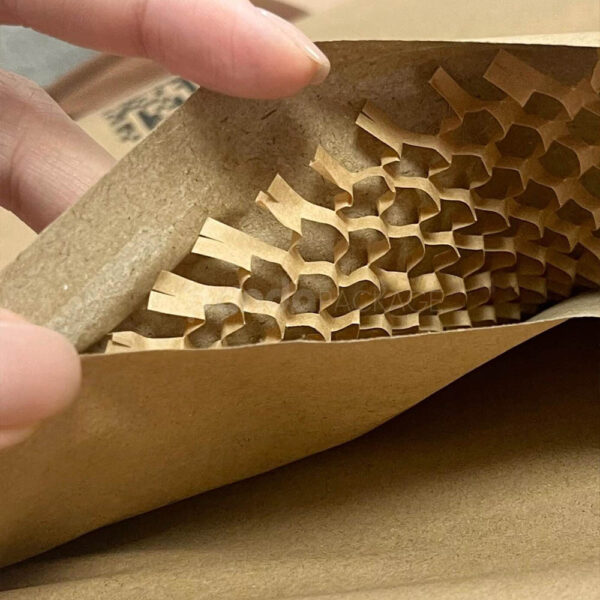 Eco-Friendly Kraft Paper Mailer Bag with Custom White Print