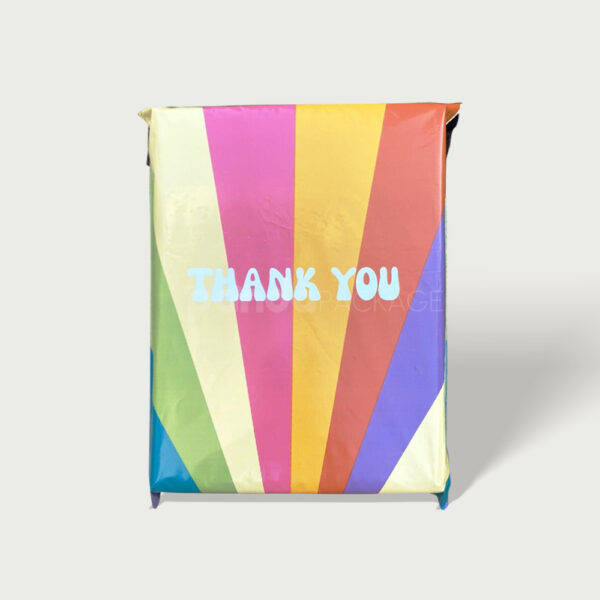 Colorful Thank You Poly Mailer Bags for E-commerce Shipping