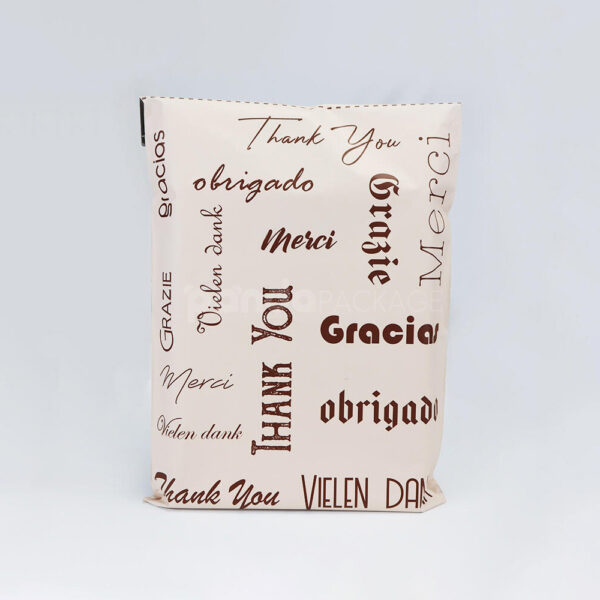 Multilingual Thank You Poly Mailer Bags for Global Shipping