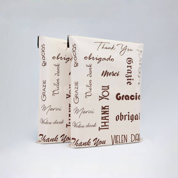 Multilingual Thank You Poly Mailer Bags for Global Shipping