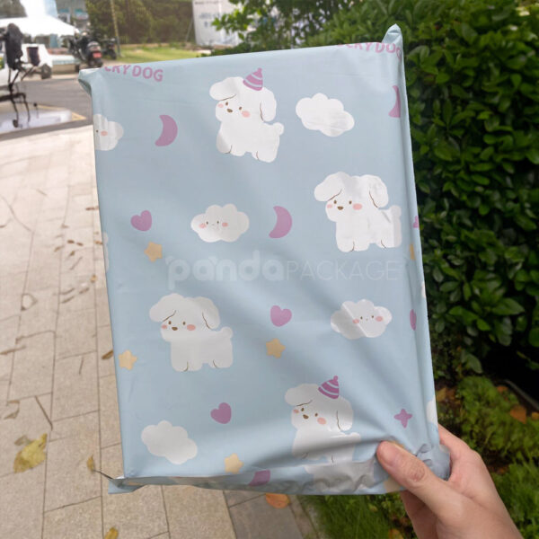 Cute Puppy and Cloud Poly Mailer Bags for Shipping
