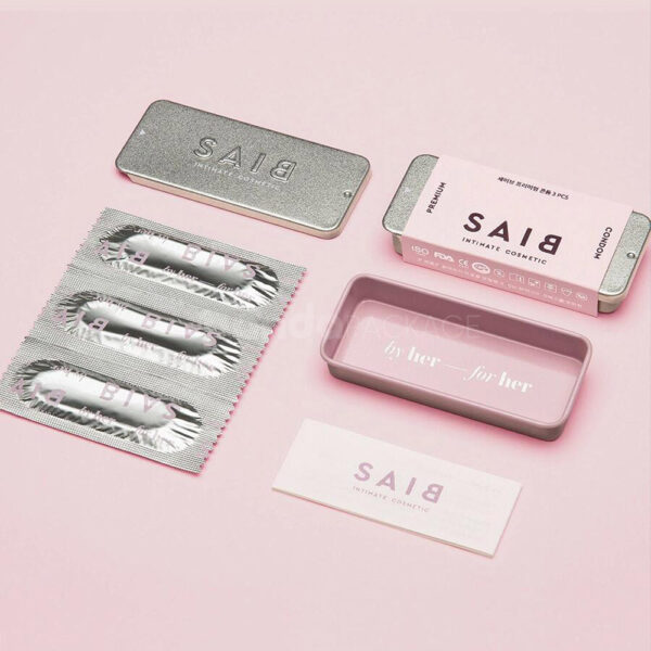 Luxury Rose Metal Sliding Lid Storage Box