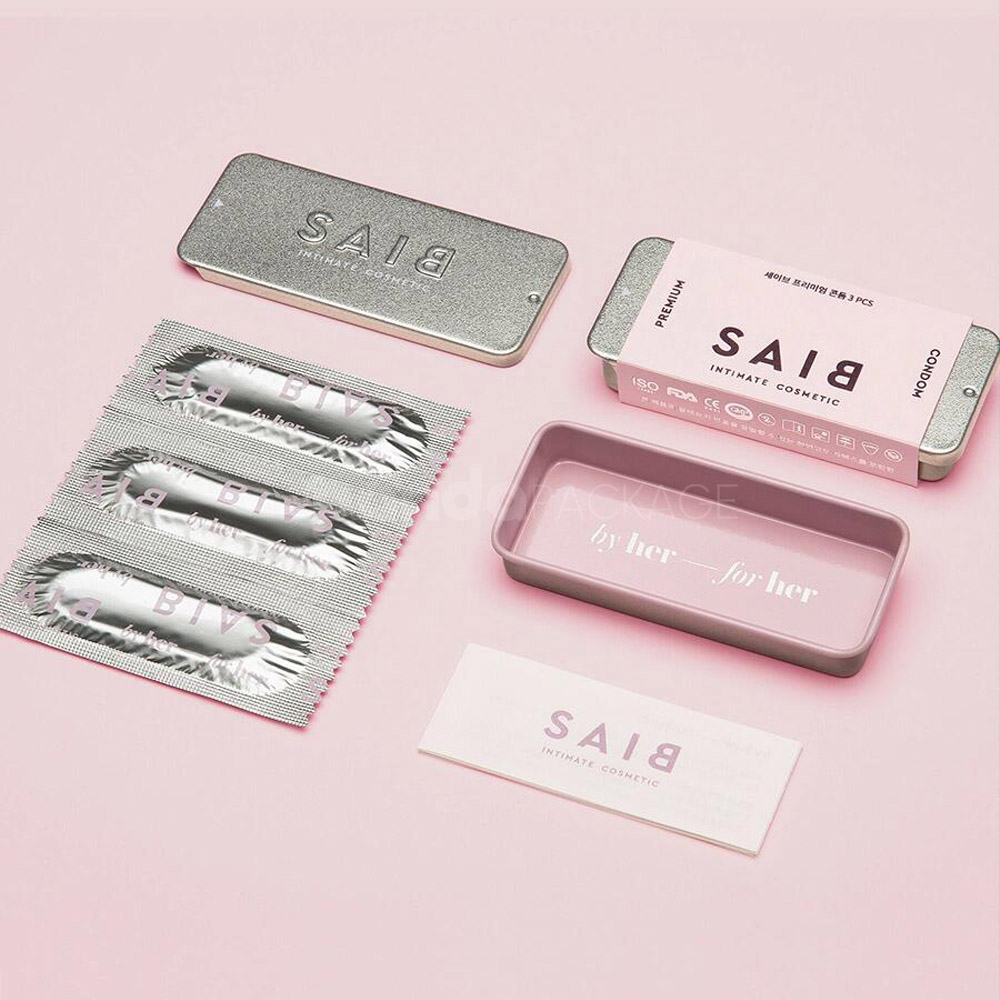 luxury embossed sliding tin box for product packaging