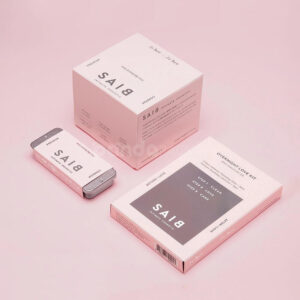 luxury embossed sliding tin box for product packaging