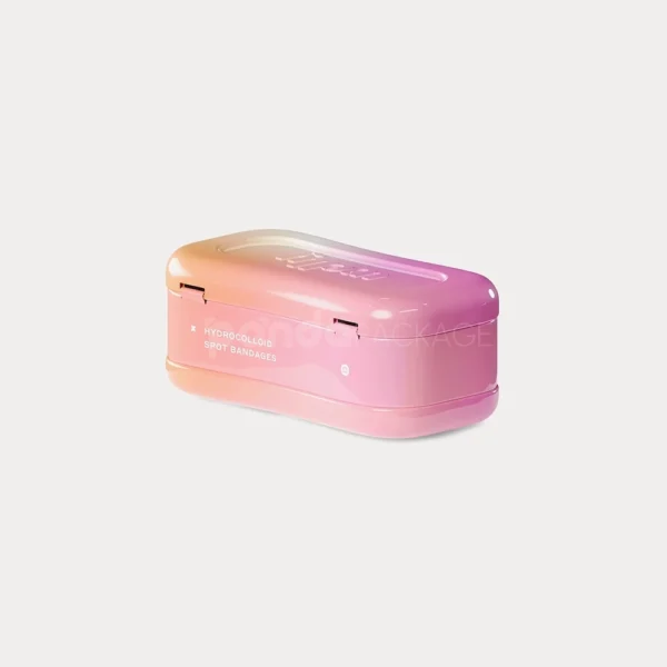 Compact Rectangular Tin Box with Gradient Finish