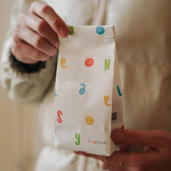Custom Tin-Tie Bag with Colorful Kids-Friendly Design Print