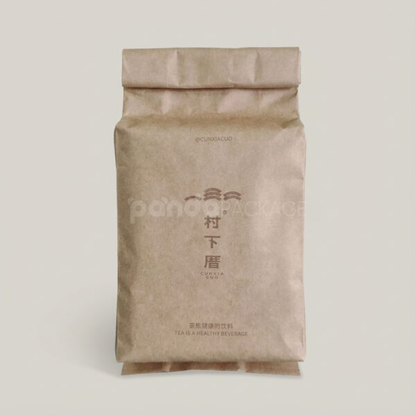 Custom Kraft Tin-Tie Bag for Tea or Coffee Packaging