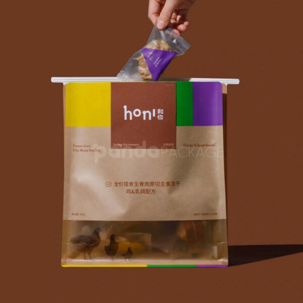Colorful Tin-Tie Bag for Freeze-Dried Pet Food Packaging