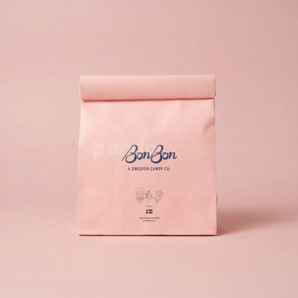 Pink Tin-Tie Bag for Candy and Gift Packaging Use