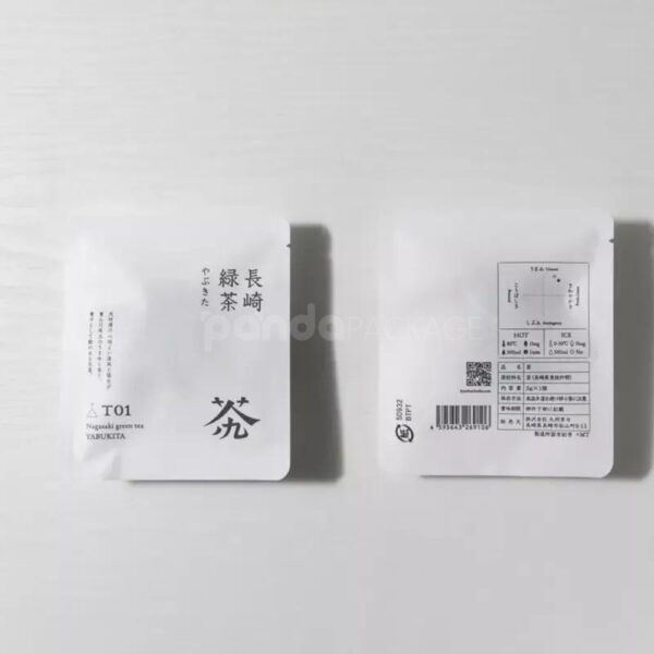 Flat Pouch Tea Packaging with Minimalist Japanese Style Print