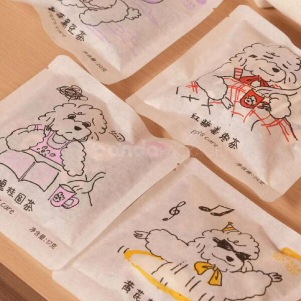 Flat Pouch with Window for Dried Fruits or Herbal Tea