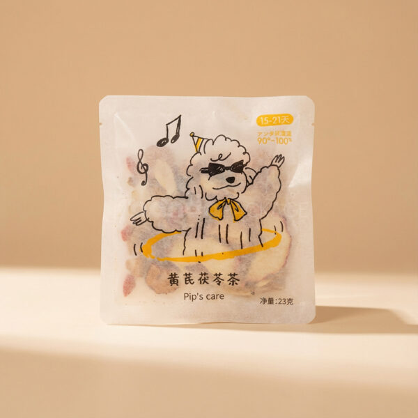 Flat Pouch with Window for Dried Fruits or Herbal Tea