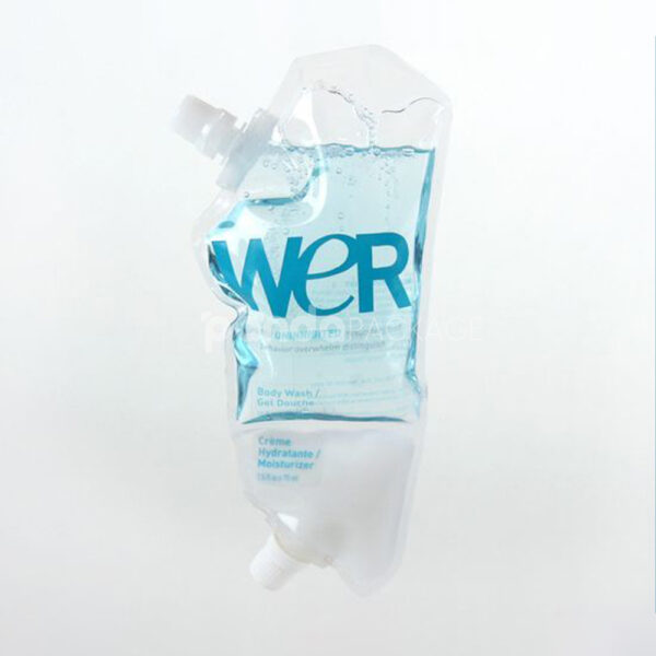 Clear Spouted Pouch for Body Wash and Moisturizer