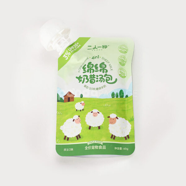 Spouted Pouch for Sheep Milk Pet Food Packaging