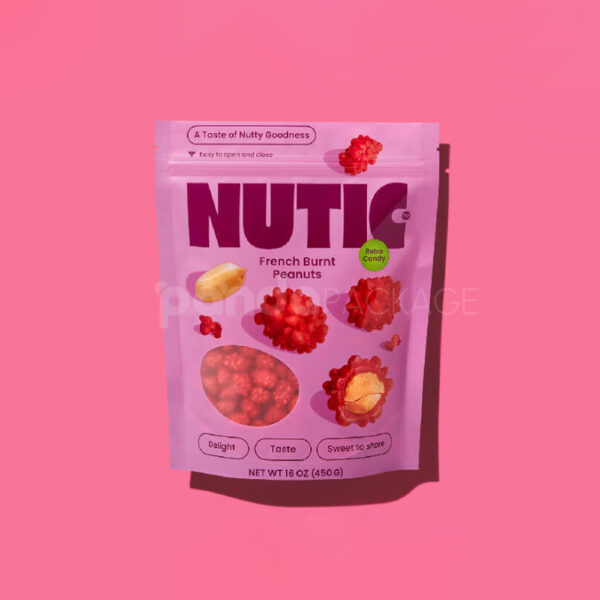 Stand Up Zipper Pouch for Flavored Nut Snacks