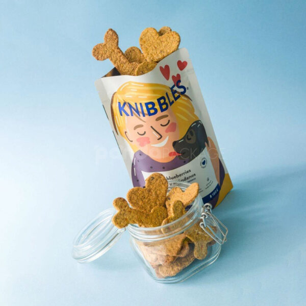 Stand Up Pouch for Dog Treats with Blueberries