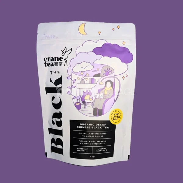 Stand Up Zipper Pouch for Premium Black Tea Bags