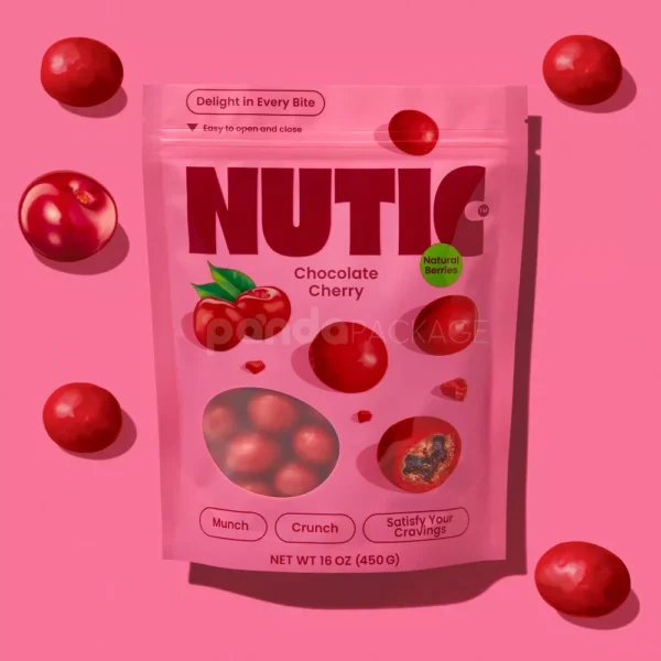 Stand Up Pouch for Chocolate Covered Cherry Snacks