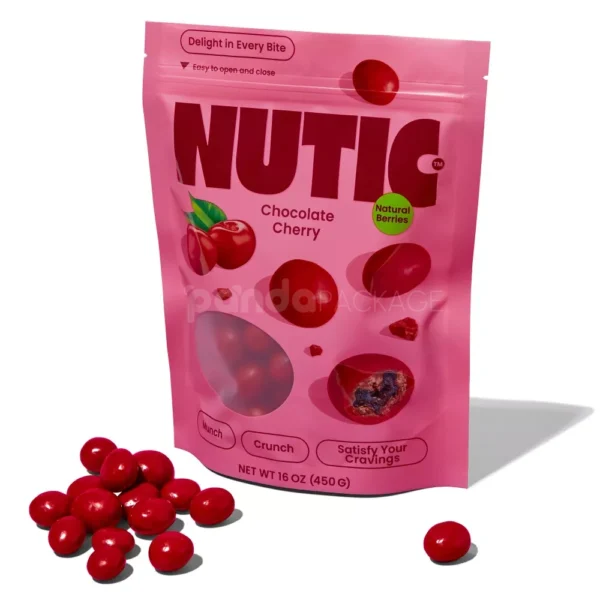 Stand Up Pouch for Chocolate Covered Cherry Snacks