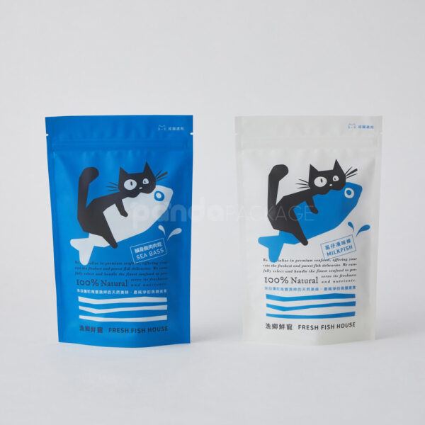 Stand Up Pouch for Natural Cat Food with Fish