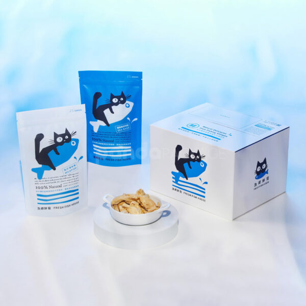 Stand Up Pouch for Natural Cat Food with Fish
